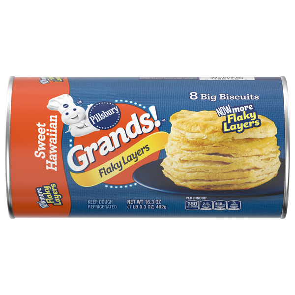 Pillsbury Biscuits, Sweet Hawaiian, Flaky Layers