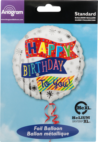 Anagram Foil Balloon, Happy Birthday To You, Standard