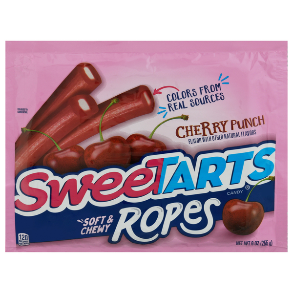 Sweetarts Candy, Soft & Chewy Ropes, Cherry Punch
