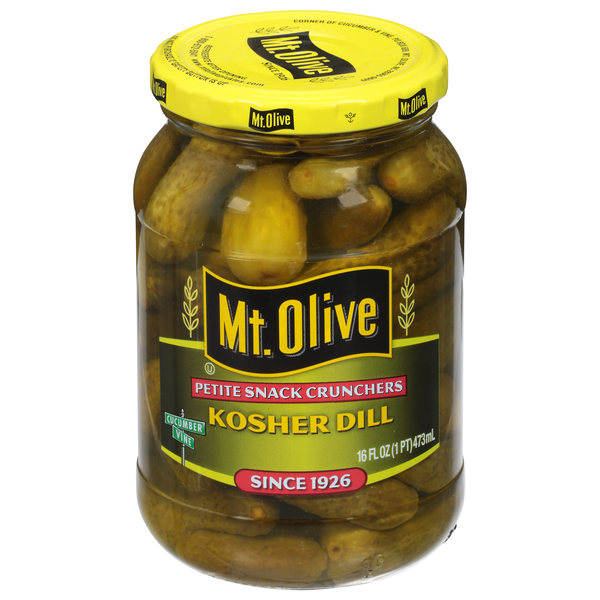 Mt Olive Pickles, Kosher Dill, Petite Snack Crunchers