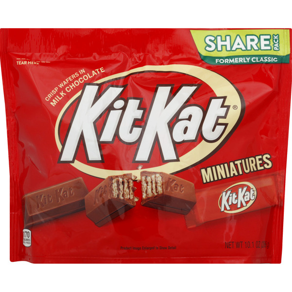 Kit Kat Wafers, in Milk Chocolate, Crispy, Miniatures, Share Pack