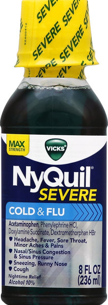 Vicks Cold & Flu, Nighttime Relief, Max Strength