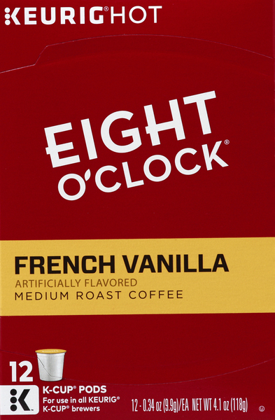 EIGHT O CLOCK Coffee, Medium Roast, French Vanilla, K-Cup Pods