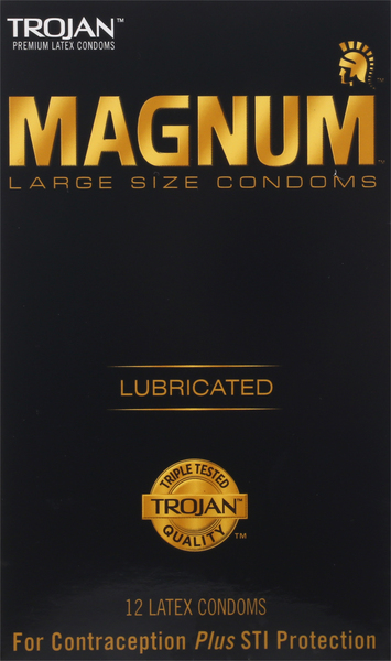Magnum Condoms, Lubricated, Large Size