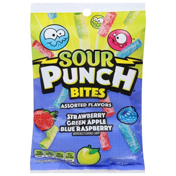 Sour Punch Candy, Assorted Flavors, Bites