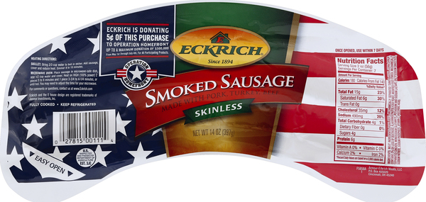 Eckrich Smoked Sausage, Skinless