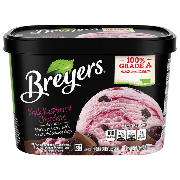 Breyers Frozen Dairy Dessert, Black Raspberry Chocolate