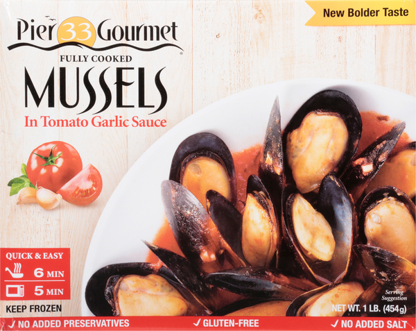 Pier 33 Gourmet Mussels, in Tomato & Garlic Sauce