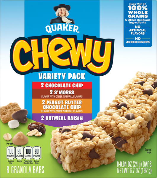 Quaker Granola Bars, Variety Pack, 8 Pack