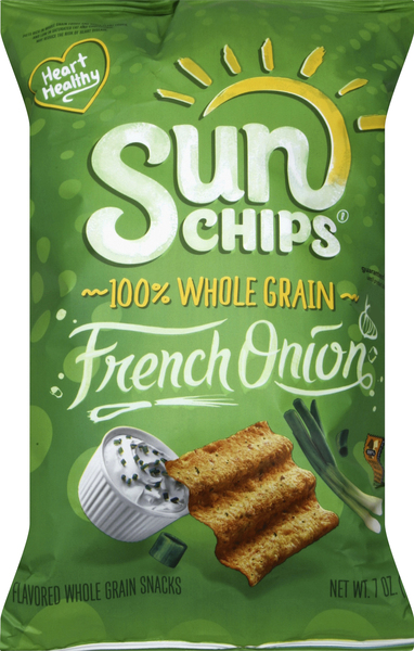 Sun Chips Whole Grain Snacks, Flavored, French Onion
