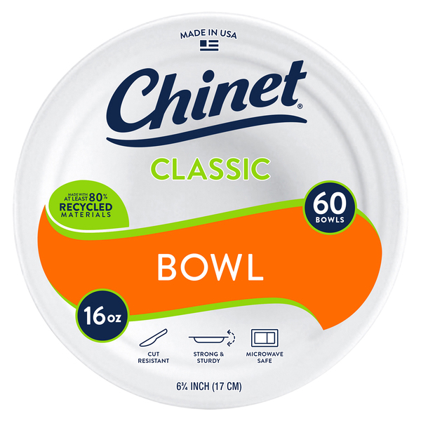 Chinet Bowls, 16 Ounce