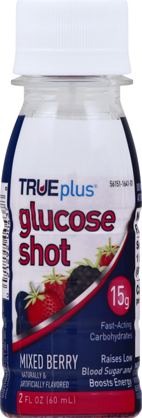TRUEplus Glucose Shot, Mixed Berry