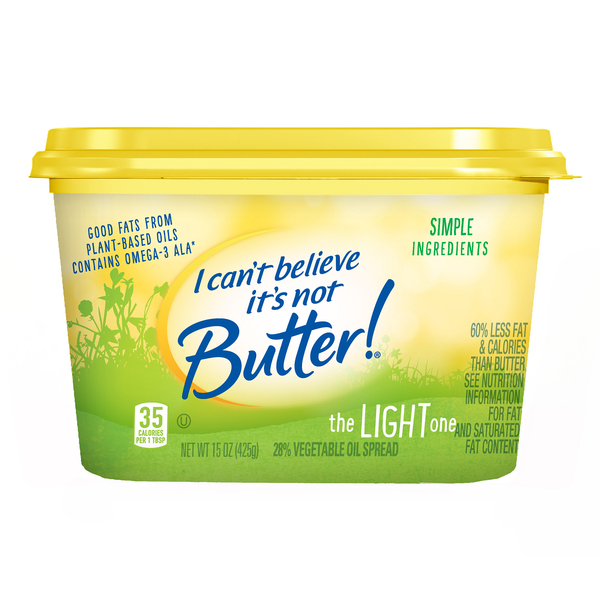 I Cant Believe Its Not Butter Vegetable Oil Spread, 28%, The Light One