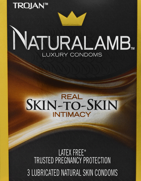 Trojan Condoms, Natural Skin, Lubricated