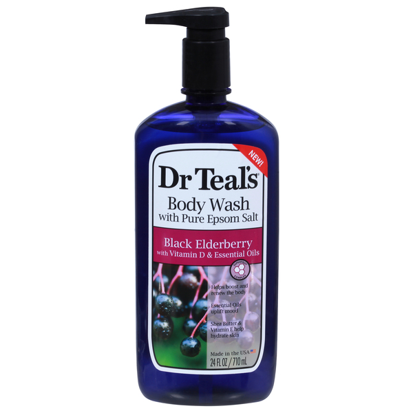 Dr Teal's Body Wash, Black Elderberry