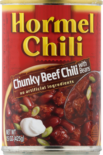 Hormel Chili, with Beans, Chunky Beef