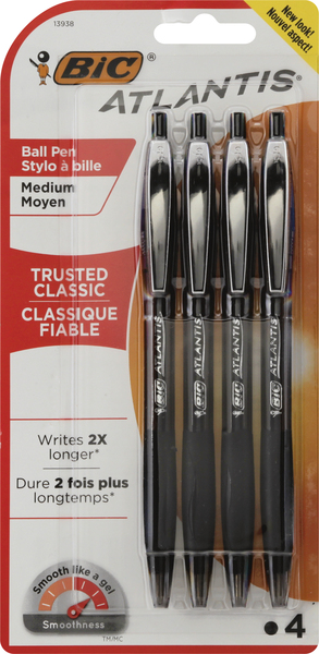 BiC Ball Pens, Trusted Classic, Black, Medium