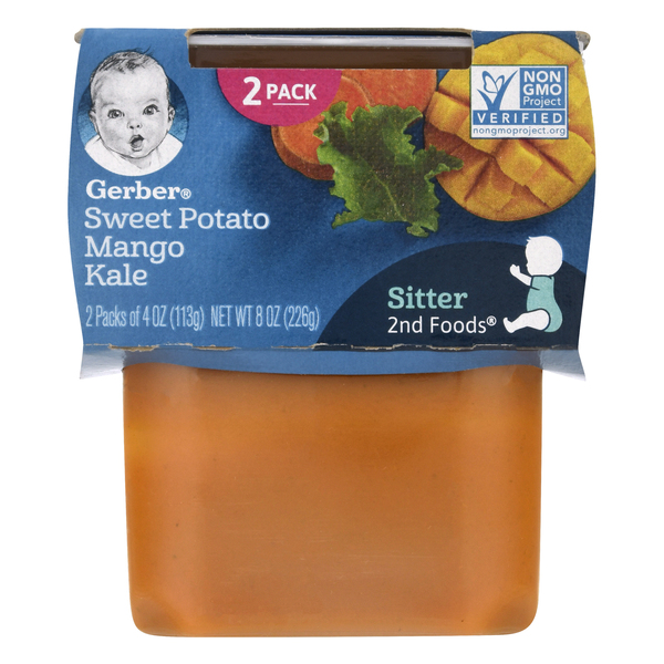 Gerber Baby Food, Sweet Potato Mango Kale, Sitter, 2 Pack