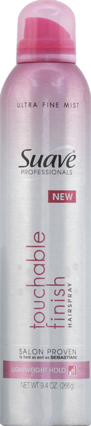 Suave Hairspray, Touchable Finish, Ultra Fine Mist, Lightweight Hold