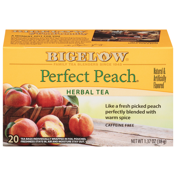 Bigelow Perfect Peach Herbal Tea Bags