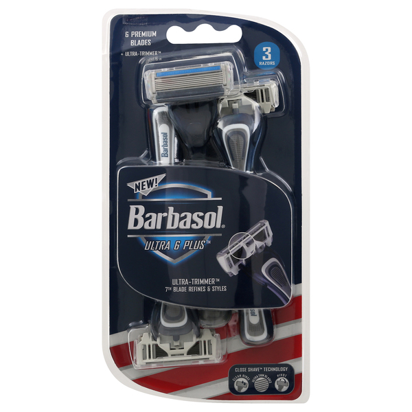 Barbasol Razors, Ultra 6 Plus