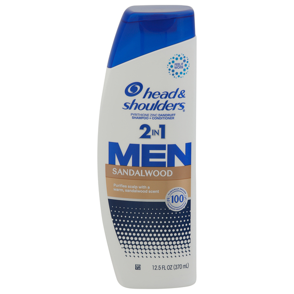 Head & Shoulders Shampoo + Conditioner, 2 in 1, Sandalwood, Men