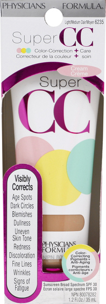 Physicians Formula Super CC, Light/Medium 6235, Sunscreen Broad Spectrum SPF 30