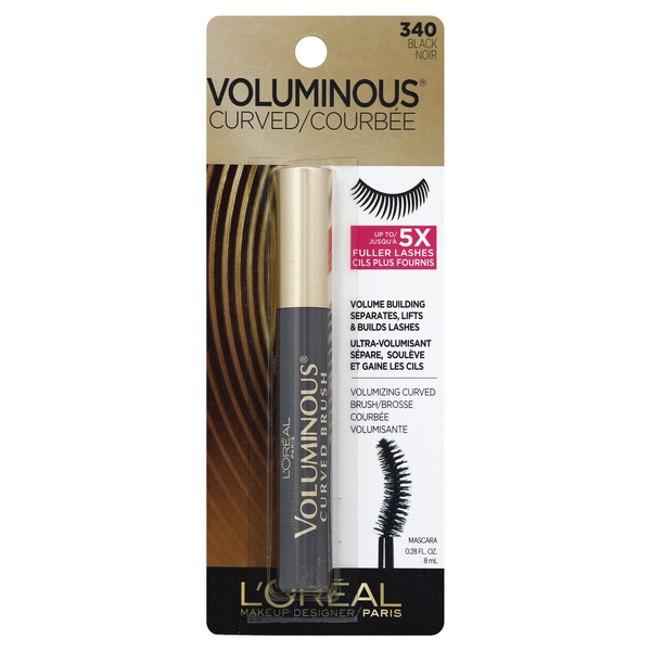 L'Oreal Mascara, Curved Brush, Black 340