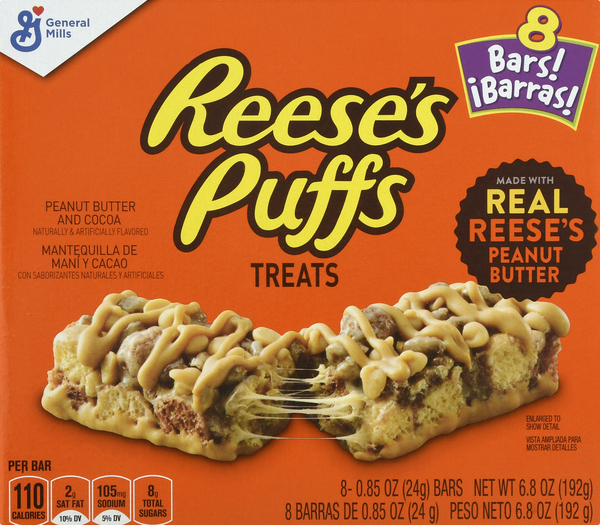 General Mills Treat Bars, Peanut Butter and Cocoa