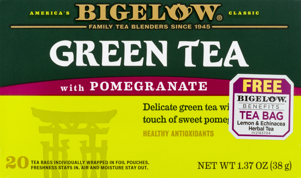 Bigelow Green Tea, with Pomegranate, Bags