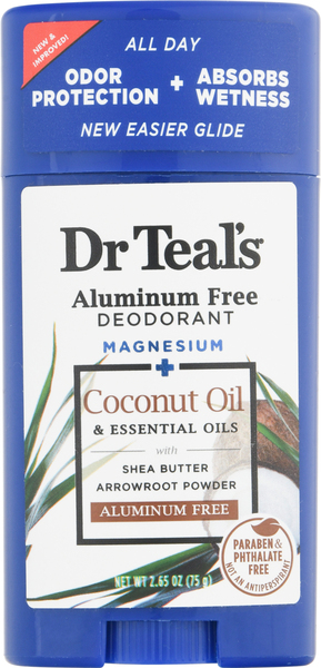 Dr Teal's Deodorant, Aluminum Free, Coconut Oil