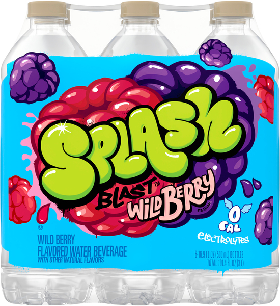 Splash Blast Water Beverage, Wild Berry Flavor