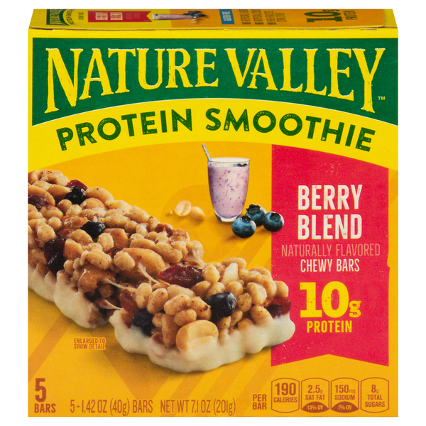 Nature Valley Chewy Bars, Berry Blend, Protein Smoothie