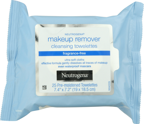 Neutrogena Cleansing Towelettes, Makeup Remover, Fragrance-Free