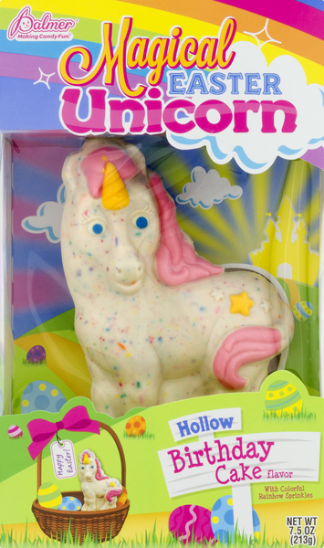 Palmer Candy, Easter Unicorn, Magical, Hollow, Birthday Cake