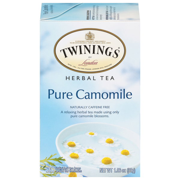 Twinings Herbal Tea, Pure Camomile, Caffeine Free, Bags