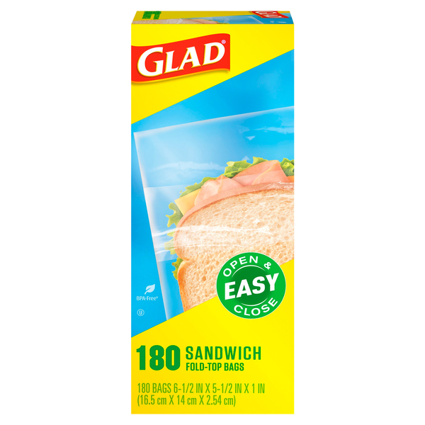 Glad Fold-Top Bags, Sandwich