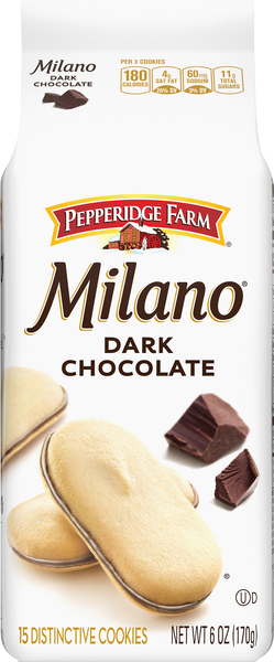 Milano Cookies, Distinctive, Dark Chocolate