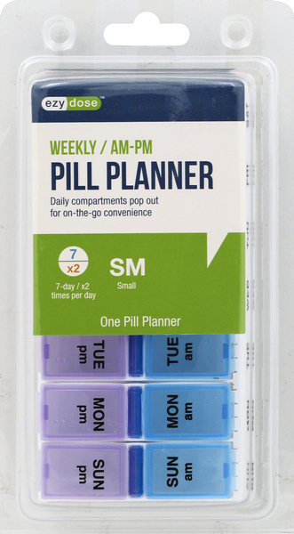 Ezy Dose Pill Planner, Weekly/Am-Pm, Small