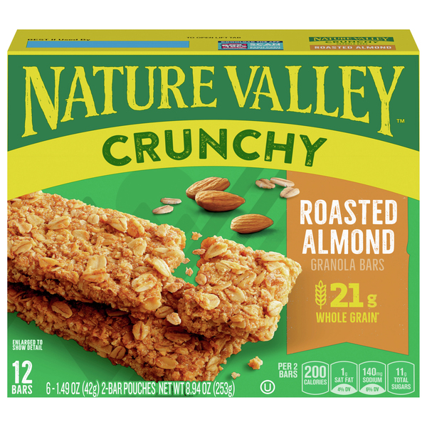 Nature Valley Granola Bars, Roasted Almond, Crunchy