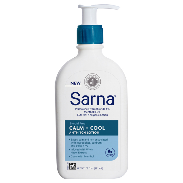 Sarna Lotion, Anti-Itch, Calm + Cool, Steroid Free