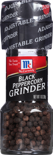 McCormick Black Peppercorn, Grinder, Adjustable