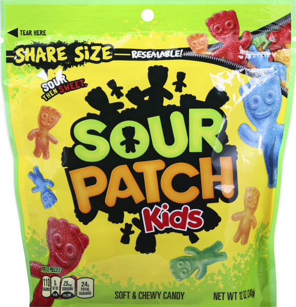 Sour Patch Kids Candy, Soft & Chewy, Share Size