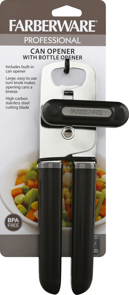 Farberware Can Opener with Bottle Opener, Professional