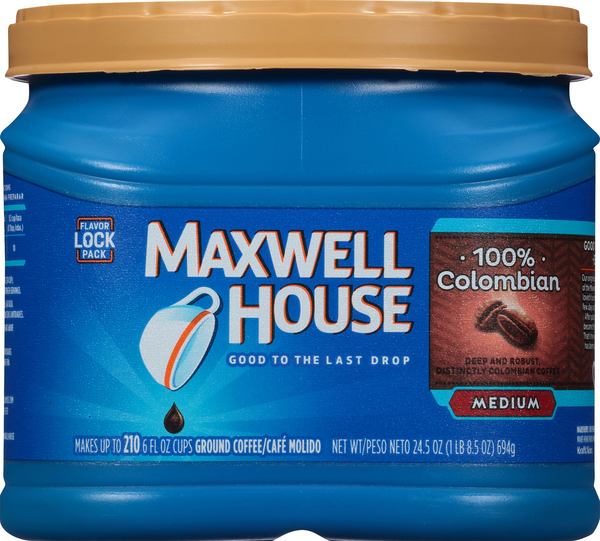 Maxwell House Coffee, Ground, 100% Colombian, Medium
