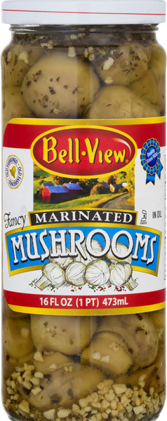 Bell View Mushrooms, in Oil, Fancy, Marinated