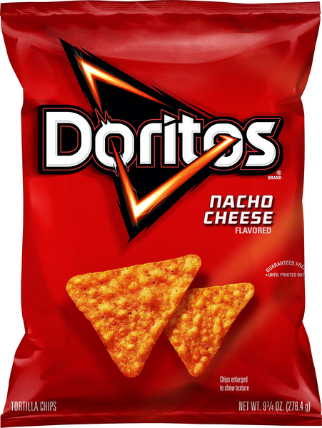 Doritos Tortilla Chips, Nacho Cheese Flavored