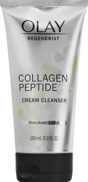 Olay Cream Cleanser, Fragrance-Free, Collagen Peptide 24