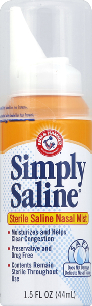 Arm & Hammer Saline Nasal Mist, Sterile, Simply Saline