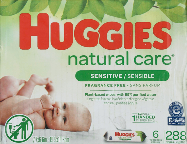 Huggies Sensitive Wipes, Fragrance Free